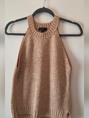 J.Crew Sleeveless Knit Halter Tank in Camel